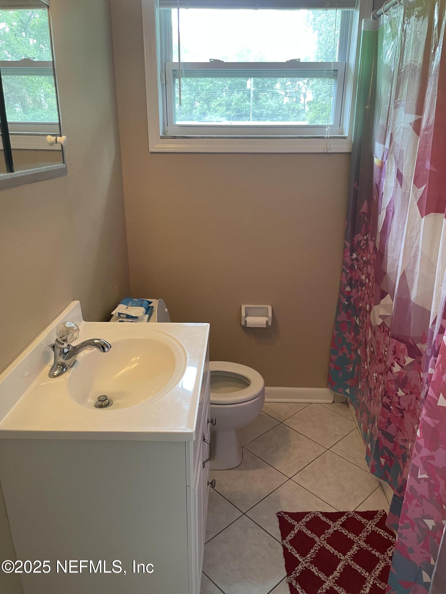 6938 Corkwood Road Jacksonville, FL 32277 - Photo 17 of 25 a bathroom with a sink a toilet and a mirror