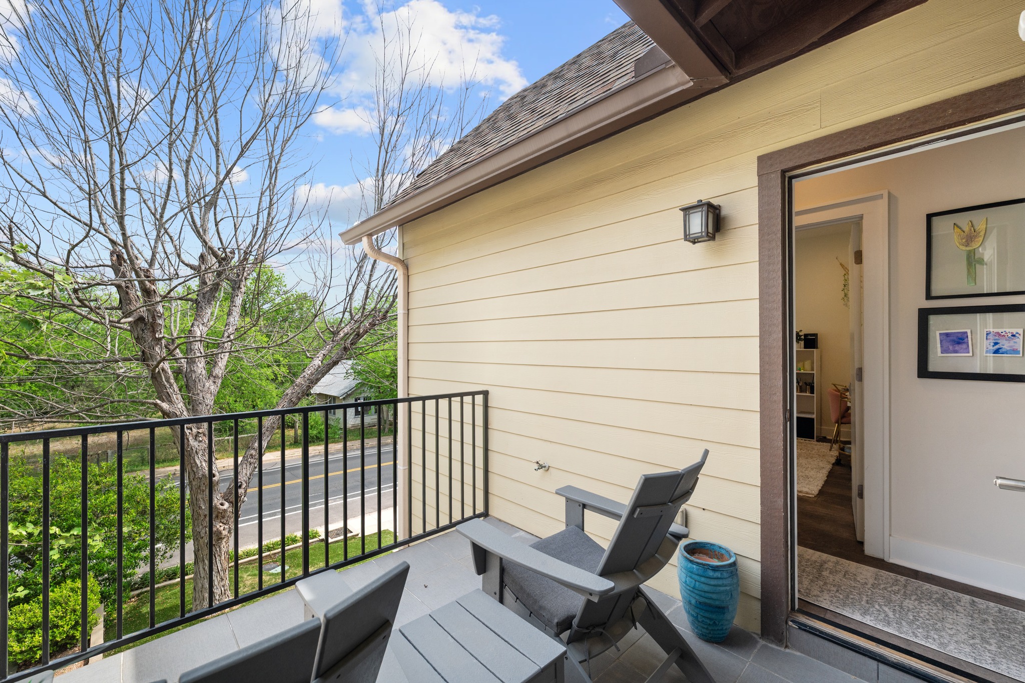4904 Duval Street, Unit A Austin, TX 78751 - Photo 26 of 39 a view of a two chairs in the balcony