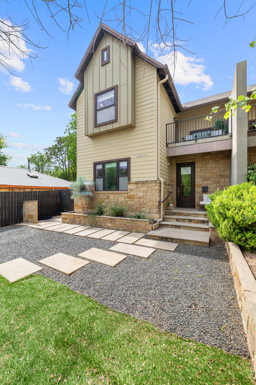 4904 Duval Street, Unit A Austin, TX 78751 - Photo 39 of 39 a front view of a house with a yard