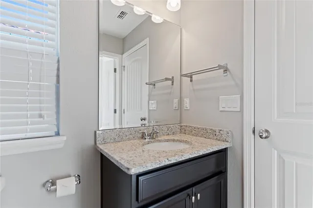 an aerial view of a house with garden