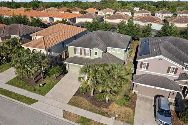 an aerial view of a city