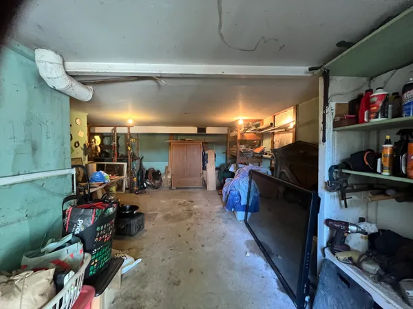 a view of a storage room