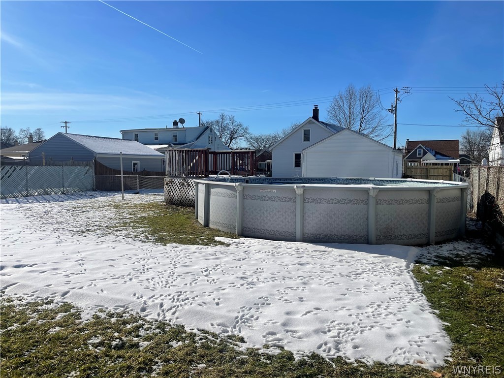 1380 Harlem Road Cheektowaga, NY 14206 - Photo 43 of 49 Backyard with Above Ground Pool