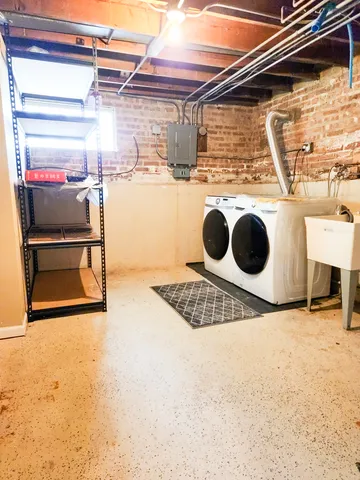 a view of yard with seating area and trees
