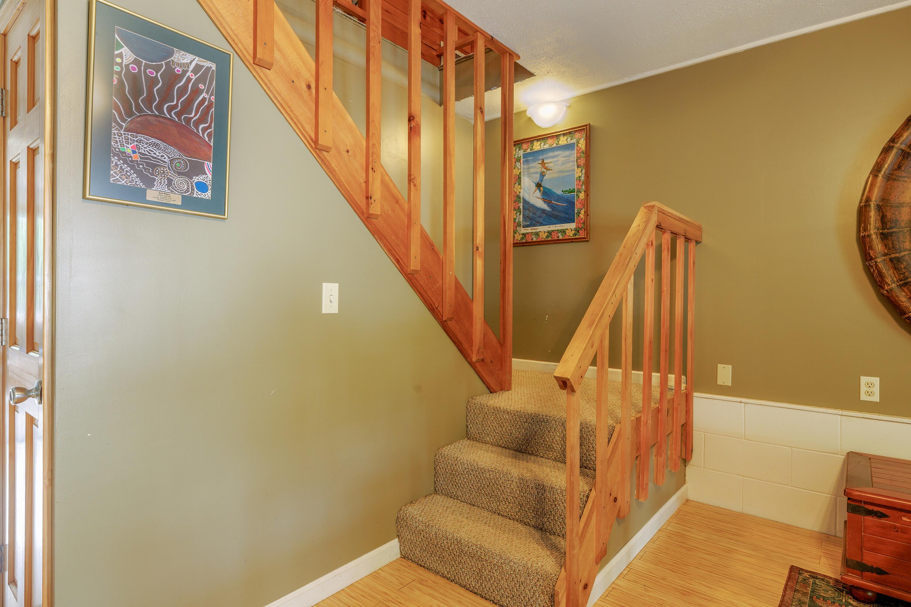 38 Johnson Cove Road Otis, ME 04605 - Photo 24 of 50 Stairs up the Primary Bedroom