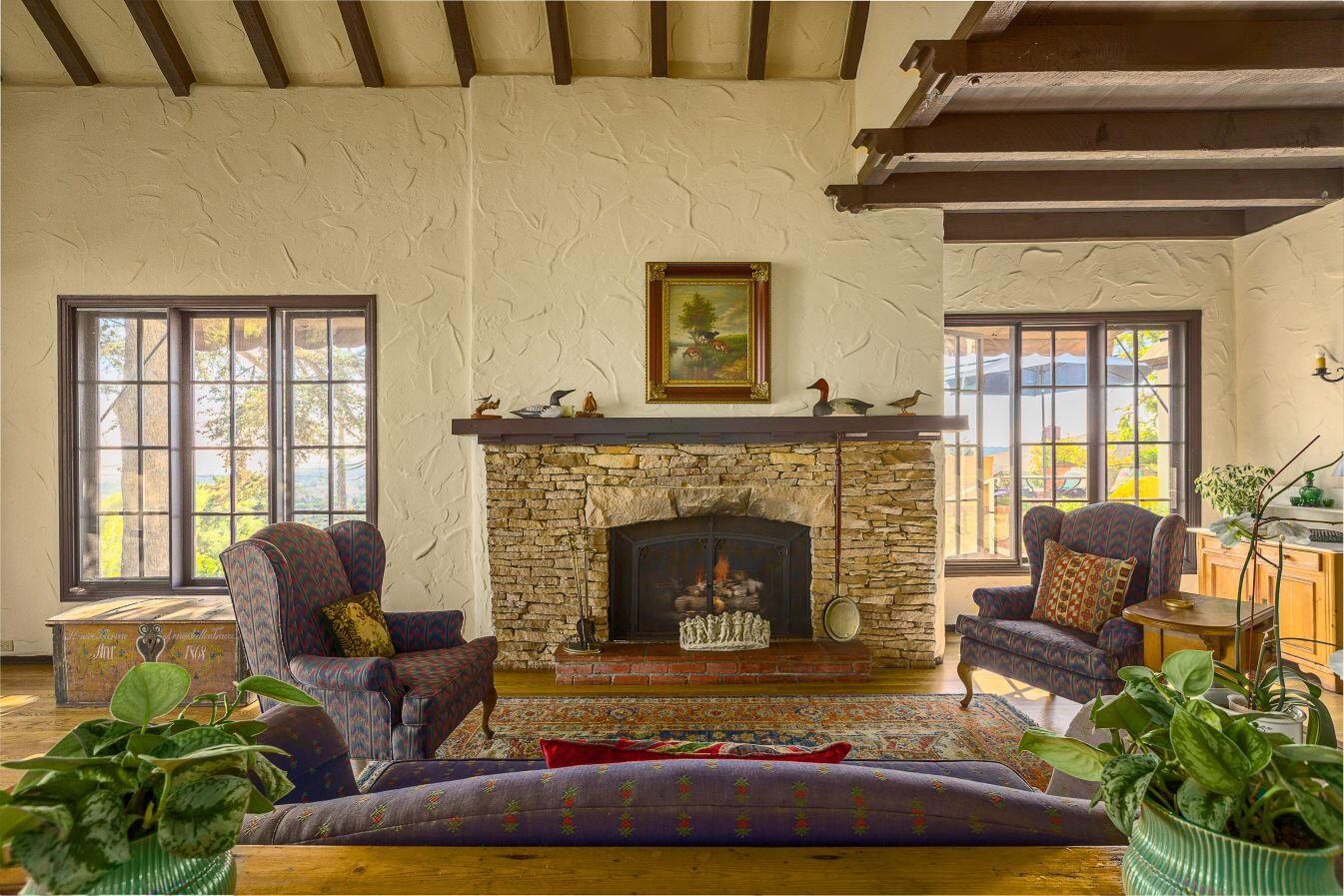 1600 Oramas Road Santa Barbara, CA 93103 - Photo 8 of 42 Living Room Fireplace