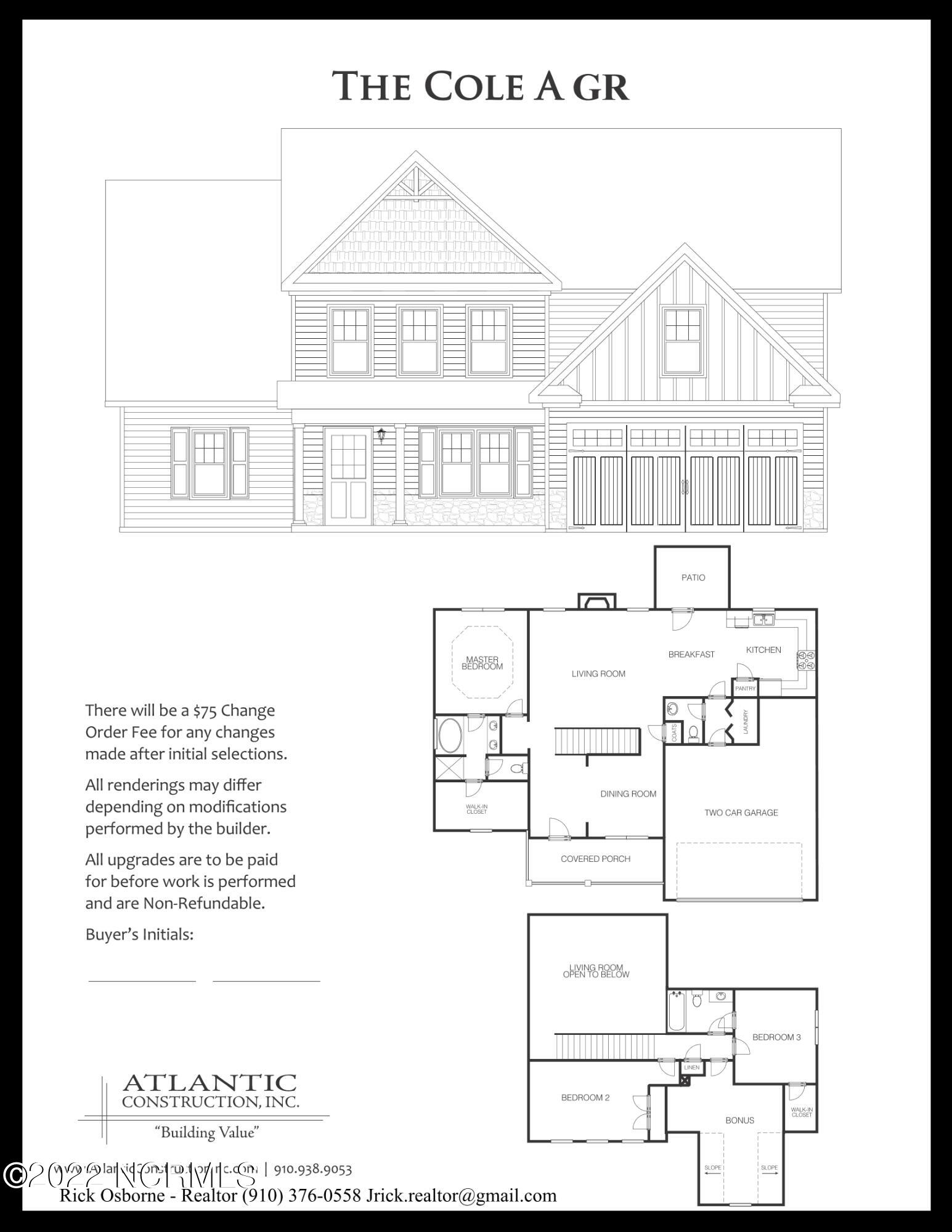 1802 Riggs Road Maysville, NC 28555 - Photo 3 of 18 TheColeASpecSheetGR_Page_1
