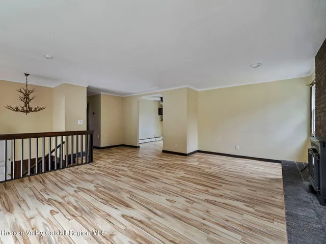 a view of a house with a large window