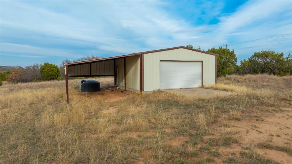 a view of a garage