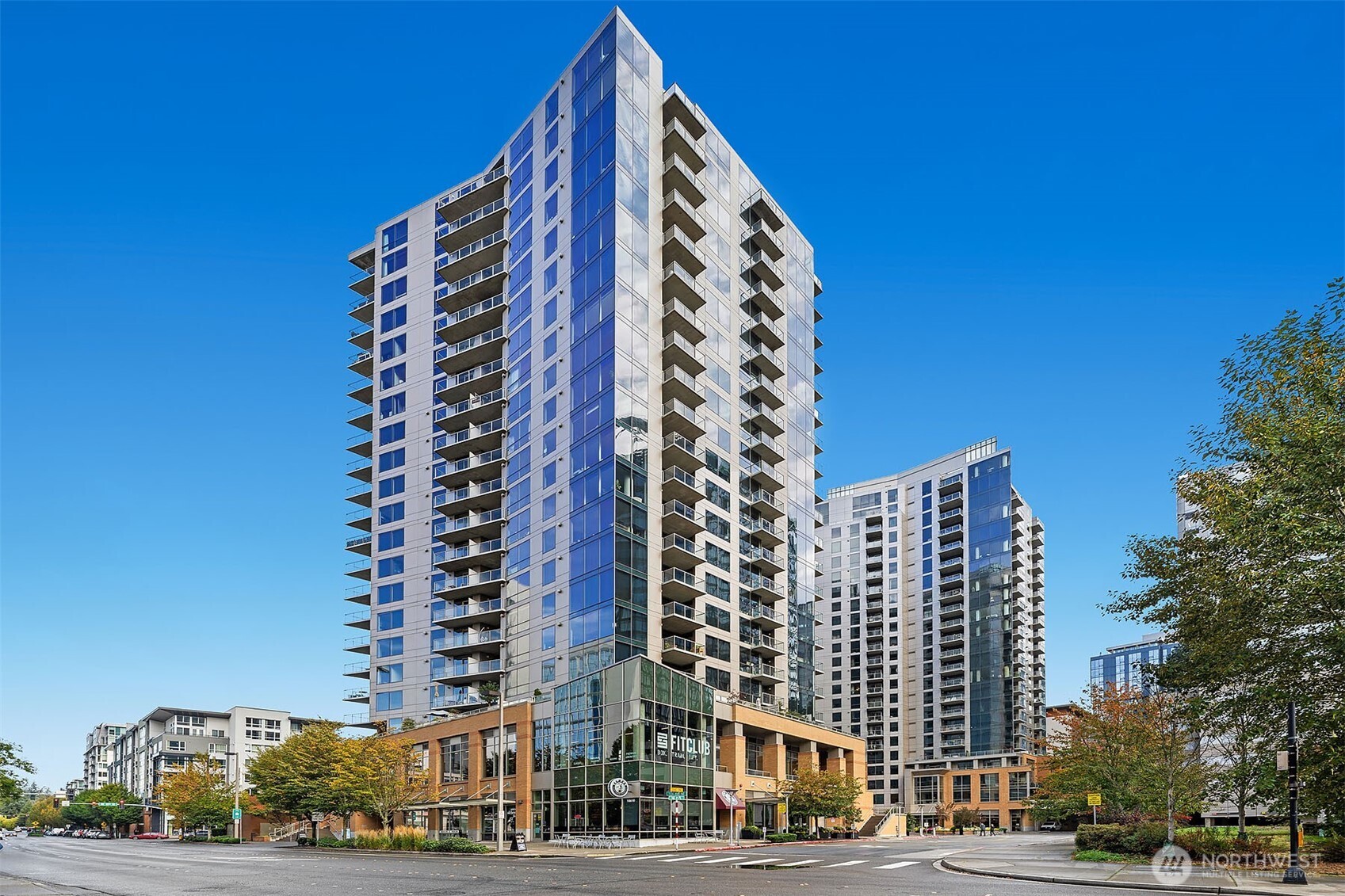 a front view of a building