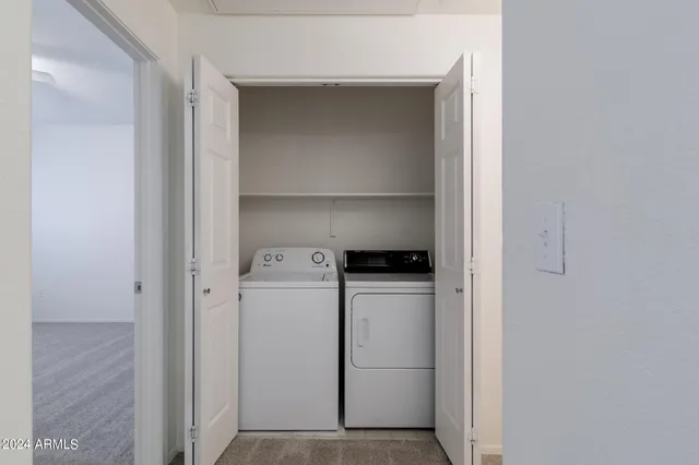 a living room with a large window