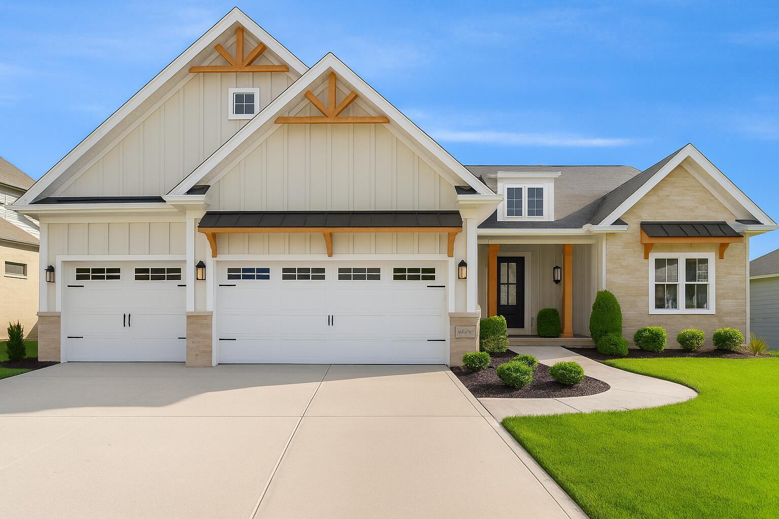 16617 Noble Street Lowell, IN 46356 - Photo 1 of 32 a view of a house with yard and garage