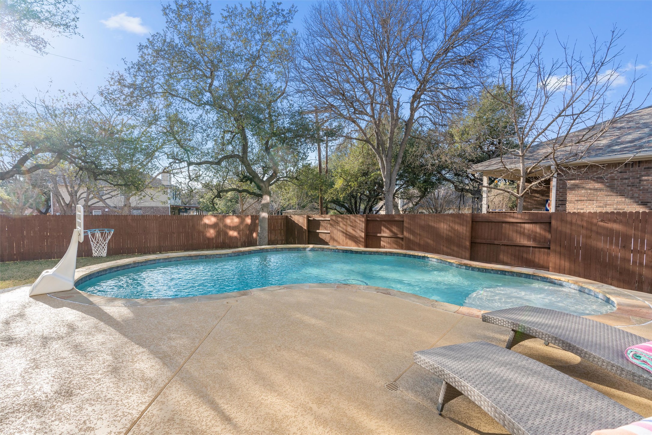 3736 Cerulean Way Round Rock, TX 78681 - Photo 32 of 36 View of pool with a fenced backyard and patio surround