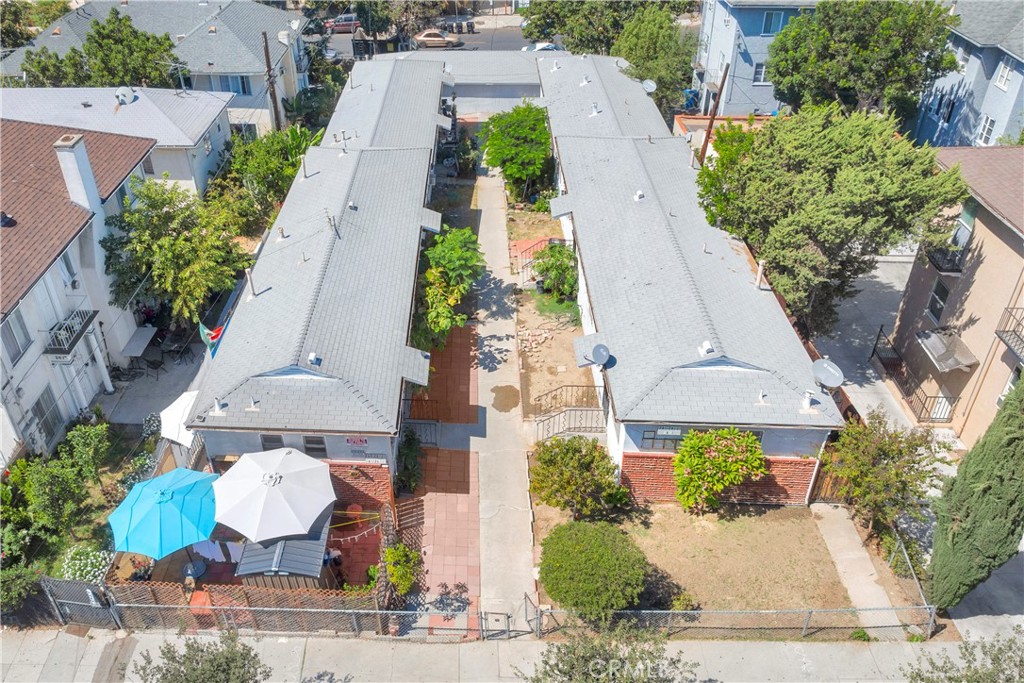 261 Witmer Street Los Angeles, CA 90026 - Photo 2 of 7 an aerial view of a house with swimming pool
