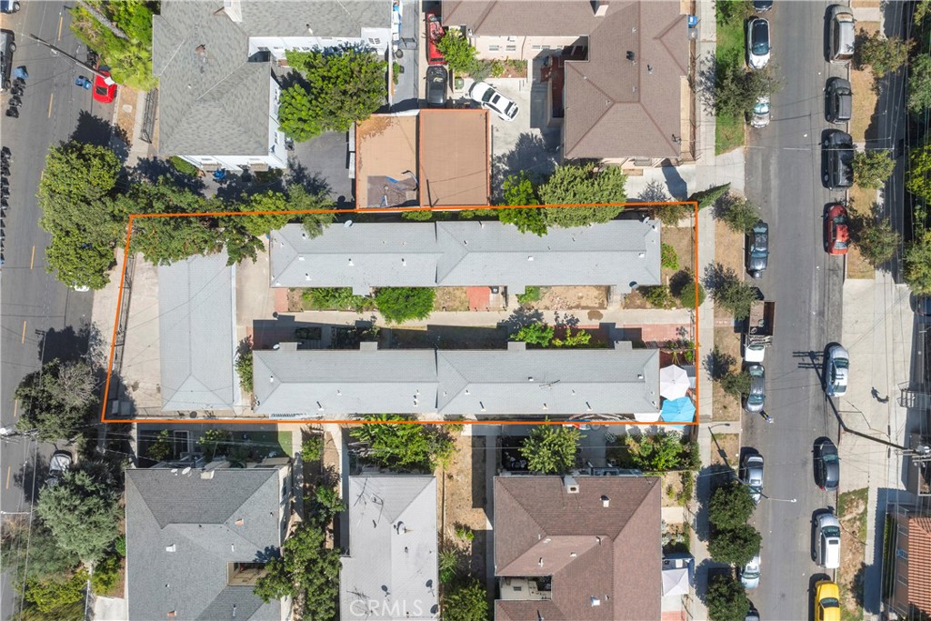 261 Witmer Street Los Angeles, CA 90026 - Photo 5 of 7 an aerial view of residential houses with outdoor space