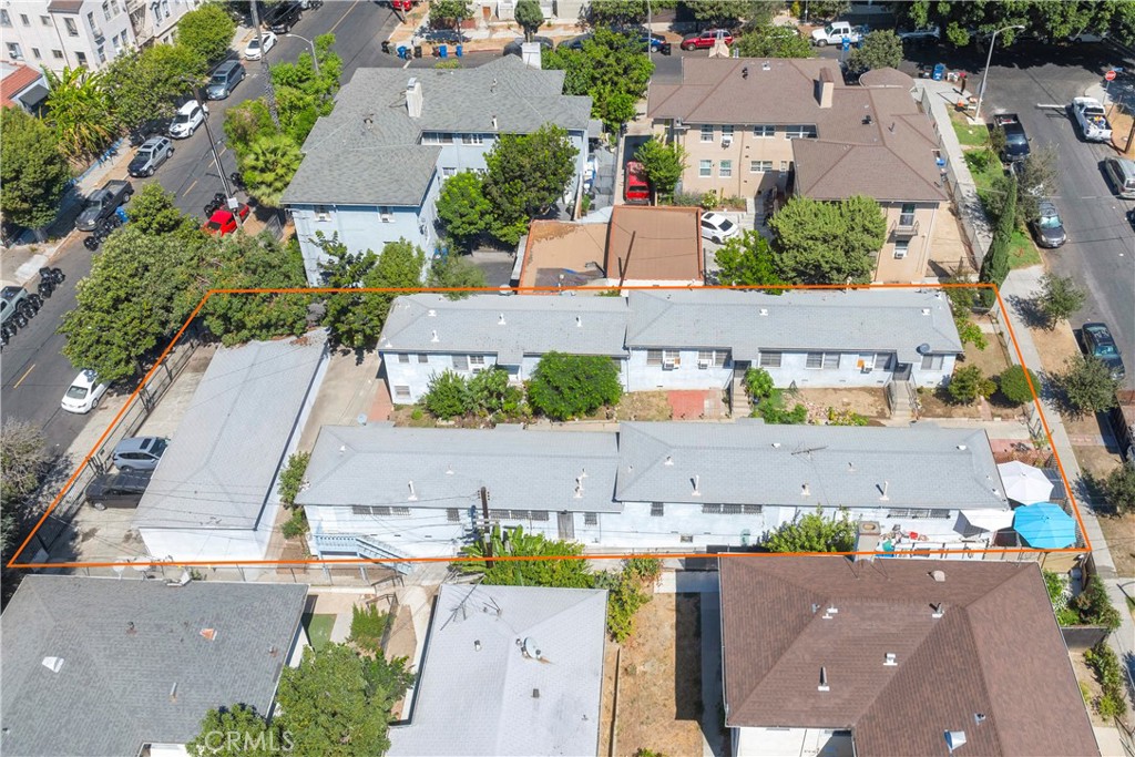 261 Witmer Street Los Angeles, CA 90026 - Photo 6 of 7 an aerial view of a house with a yard