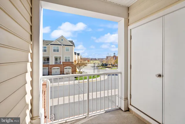 a view of a balcony from a window