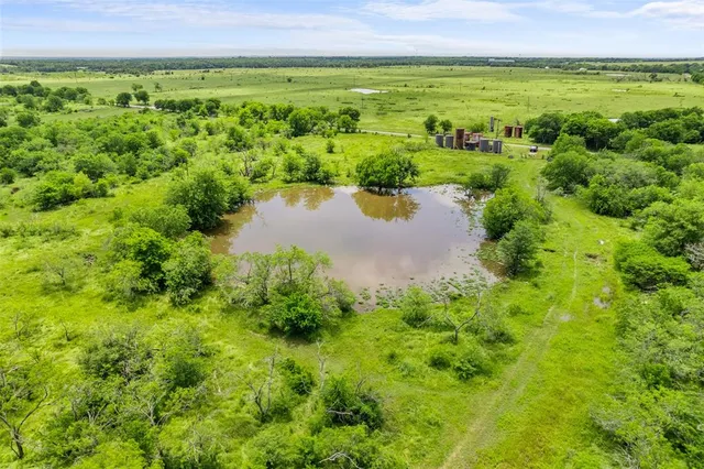 a view of a lake with a city
