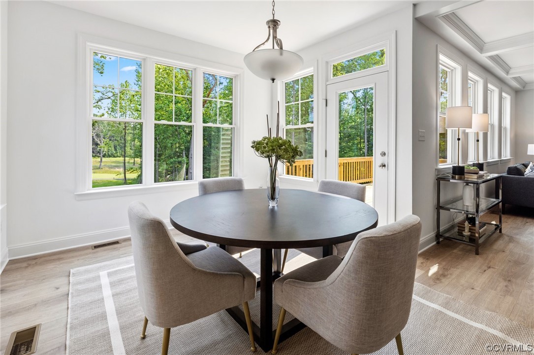 8357 Capernwray Drive Chesterfield, VA 23838 - Photo 25 of 50 a view of a dining room with furniture window and outside view