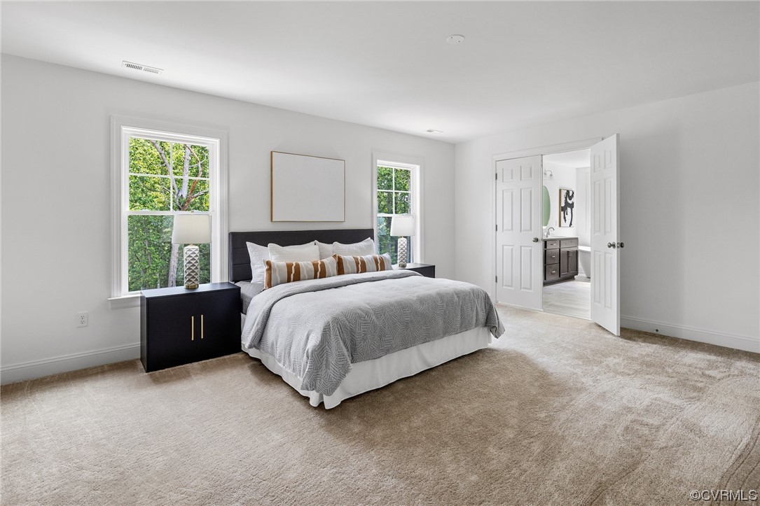 8357 Capernwray Drive Chesterfield, VA 23838 - Photo 30 of 50 a spacious bedroom with a large bed and a window