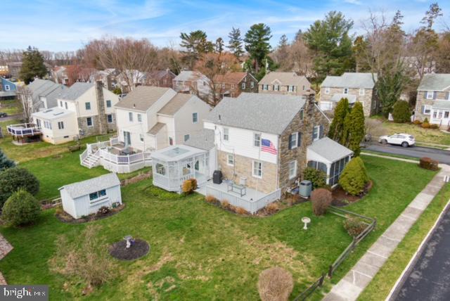 325 Wyndmoor Road Springfield, PA 19064 - Photo 38 of 45 an aerial view of residential houses with outdoor space and trees