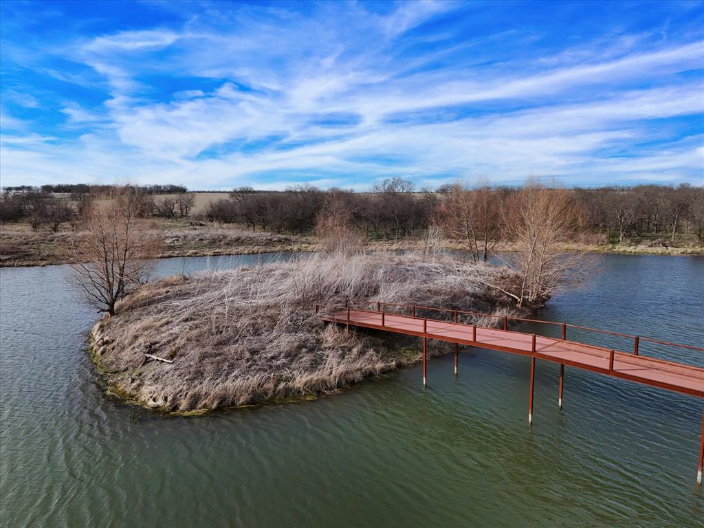 a view of a lake with outdoor space