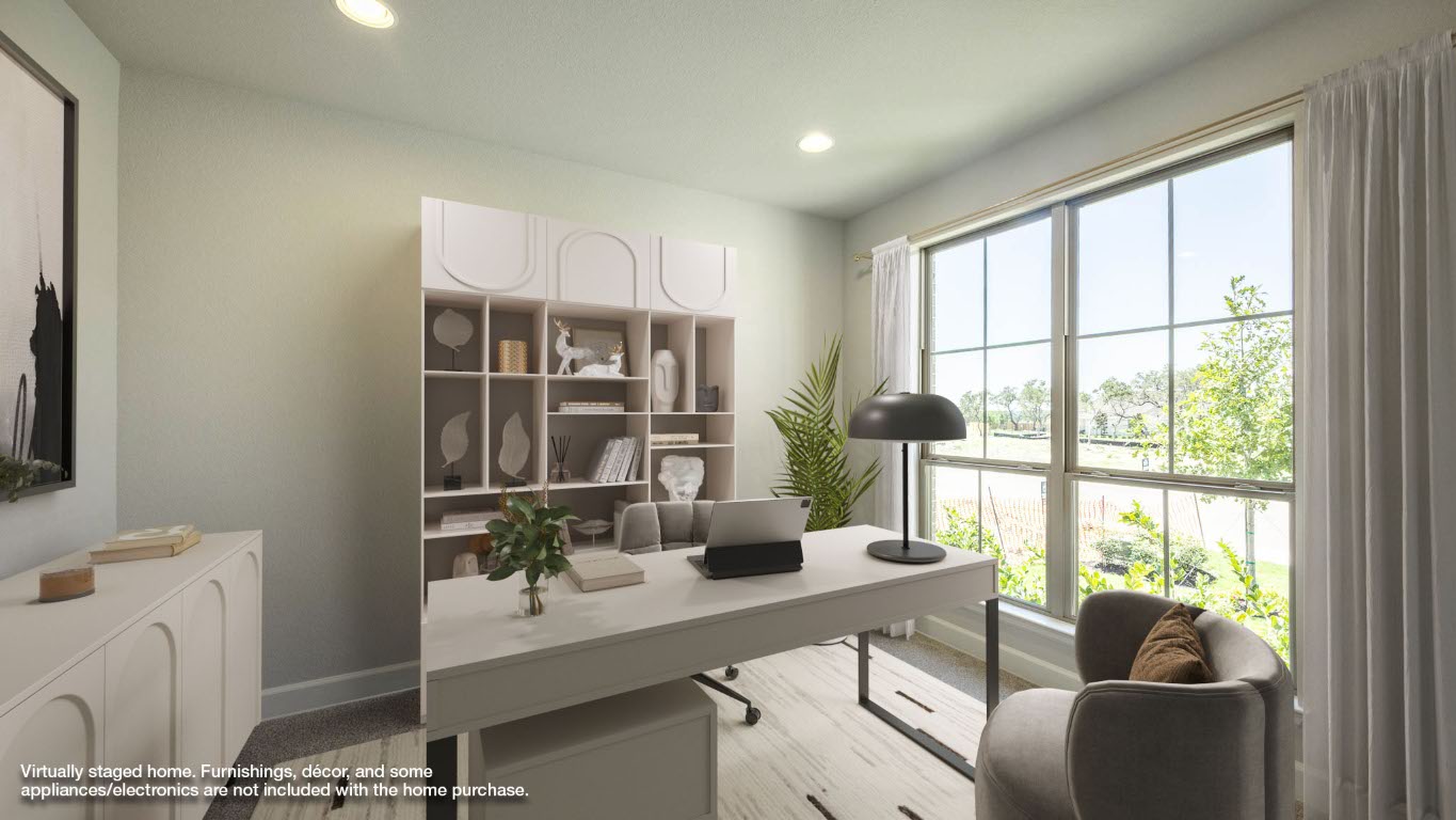 213 Adali Avenue Georgetown, TX 78633 - Photo 6 of 16 Home office featuring recessed lighting and baseboards