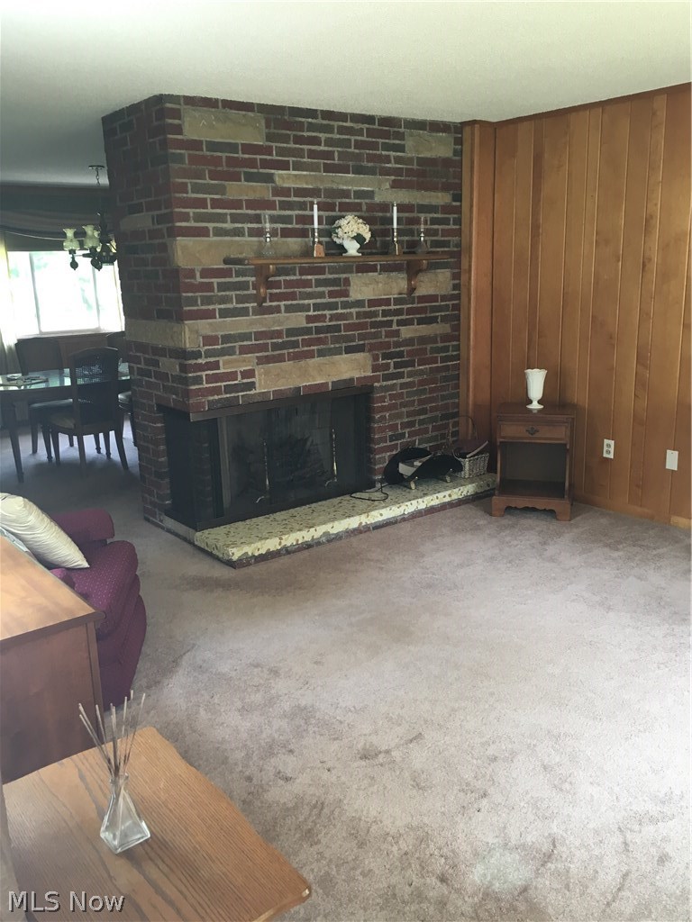413 South Messner Road New Franklin, OH 44319 - Photo 4 of 17 Living Room Fireplace