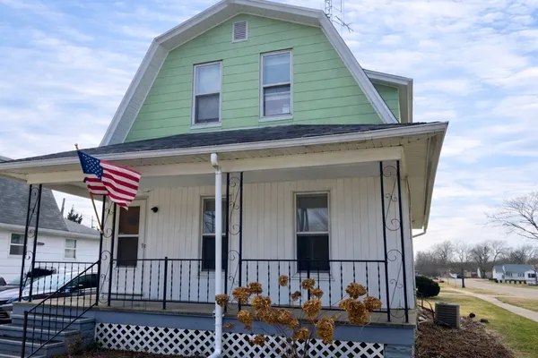 a front view of a house