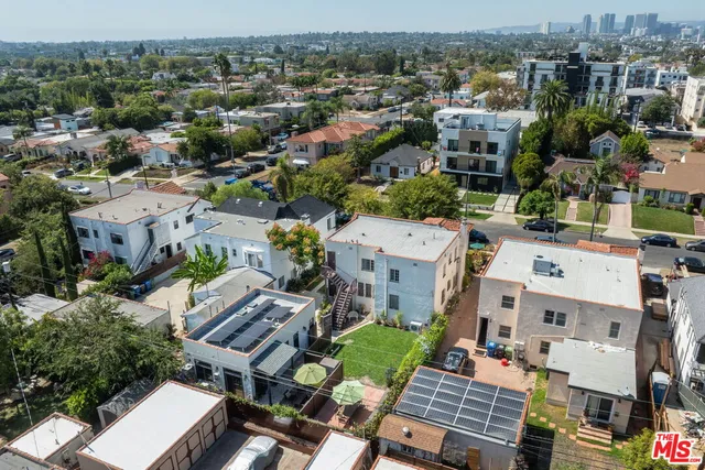 an aerial view of a city