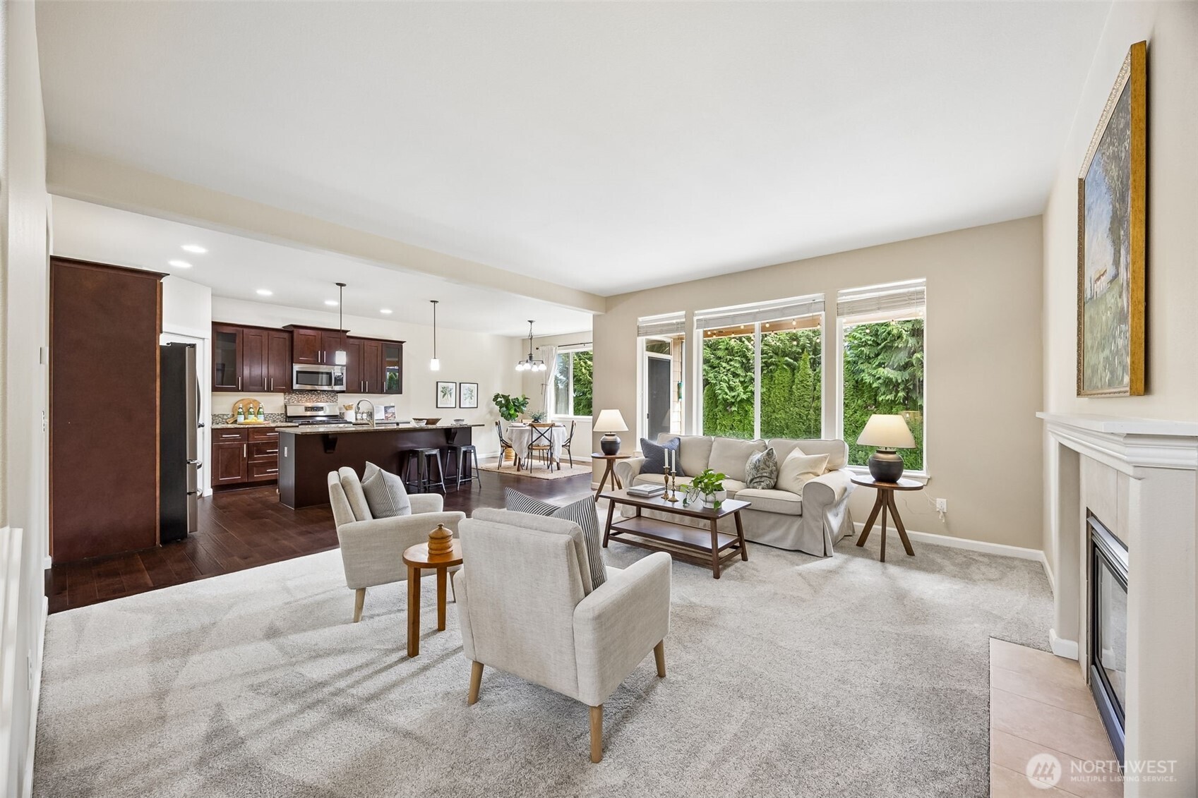 4703 Prestwick Lane Southeast Lacey, WA 98513 - Photo 13 of 40 a living room with furniture and a large window