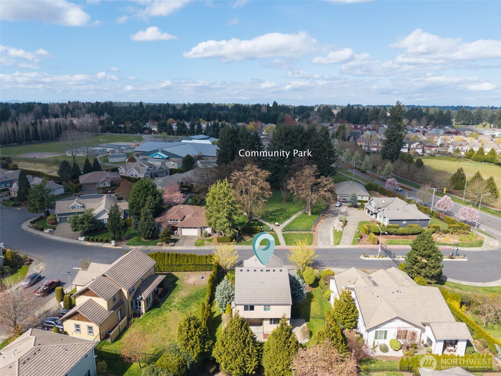4703 Prestwick Lane Southeast Lacey, WA 98513 - Photo 39 of 40 an aerial view of residential houses with outdoor space