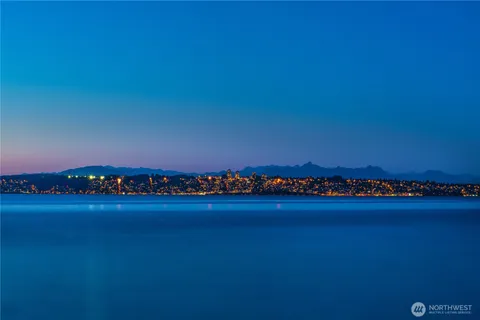 a view of a ocean with city view