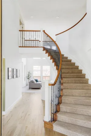 a view of entryway livingroom and hall