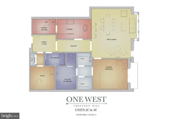 $895,000 | 1 West Hartwell Lane, Unit 3C, Philadelphia, PA 19118