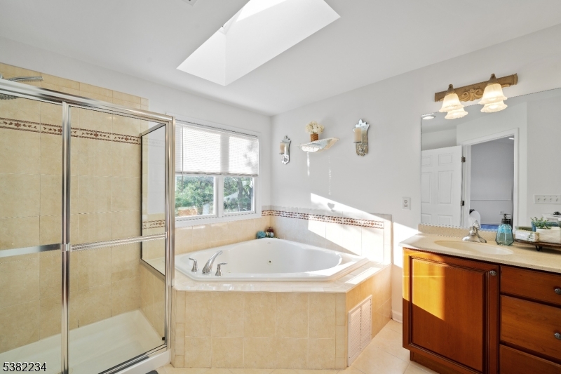 26 Chestnut Court Cedar Grove, NJ 07009 - Photo 24 of 43 a bathroom with a tub sink and mirror