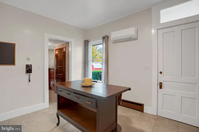 a view of kitchen with wooden floor