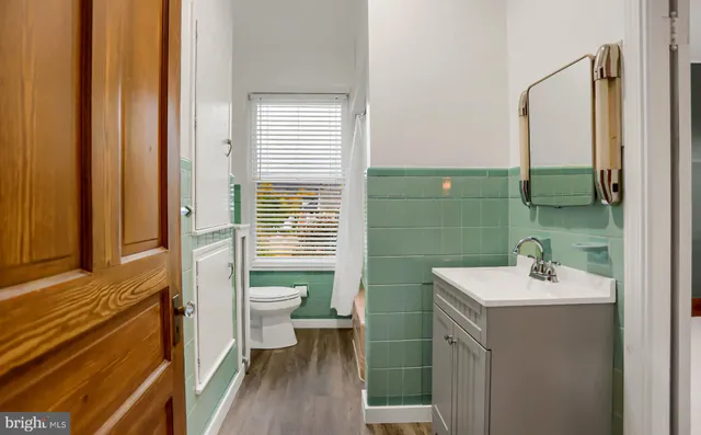 a view of a building with a window