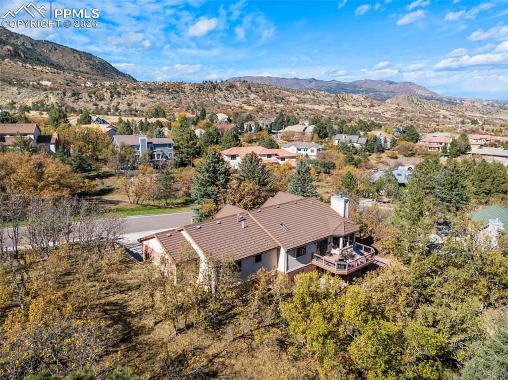 735 Pollux Drive Colorado Springs, CO 80906 - Photo 44 of 50 an aerial view of a house with a yard