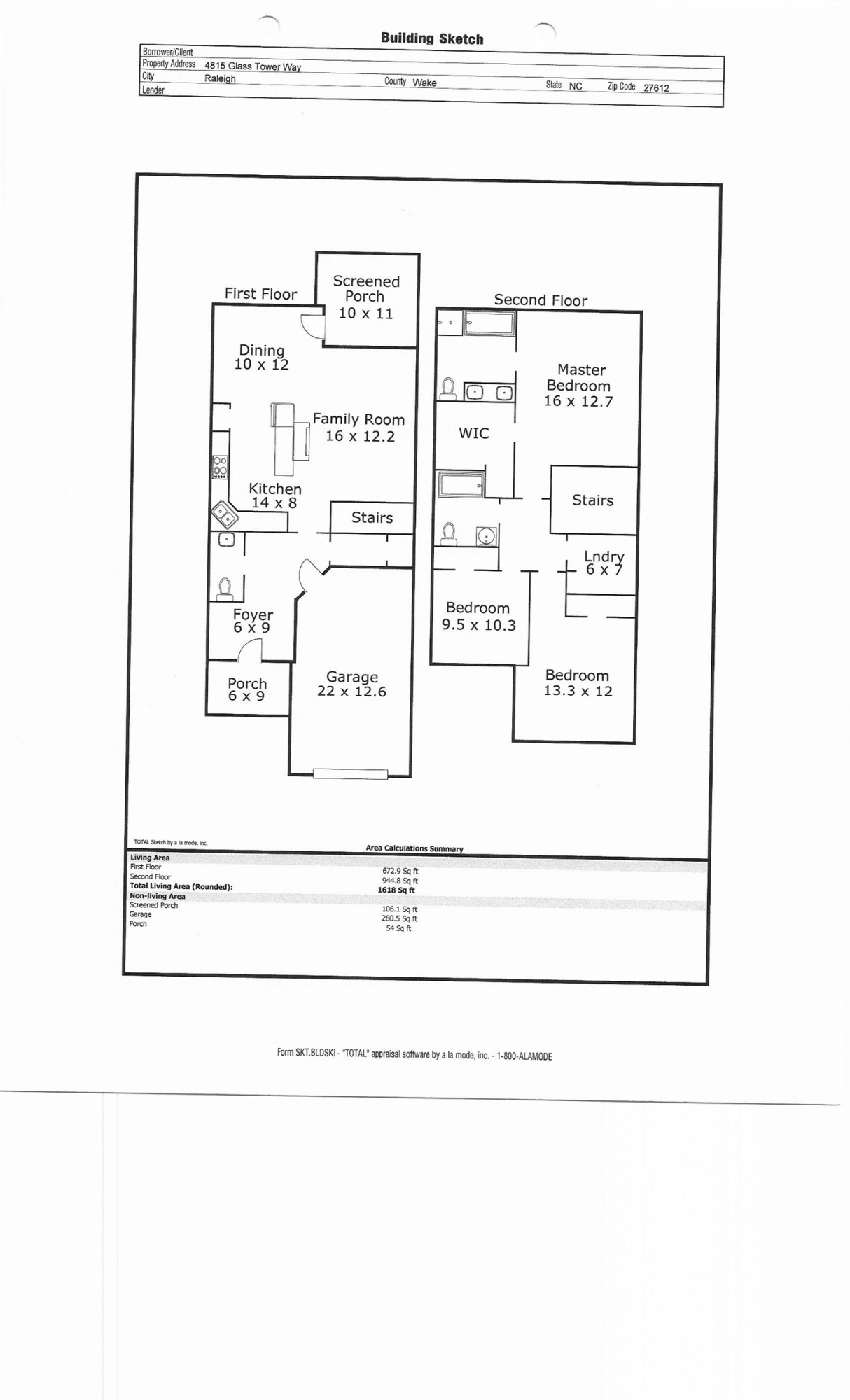 4815 Glass Tower Way Raleigh, NC 27612 - Photo 30 of 30 Floor Plan