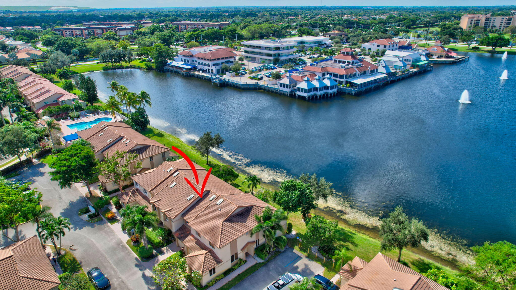 6795 Via Regina Boca Raton, FL 33433 - Photo 50 of 83 an aerial view of a house with a lake view
