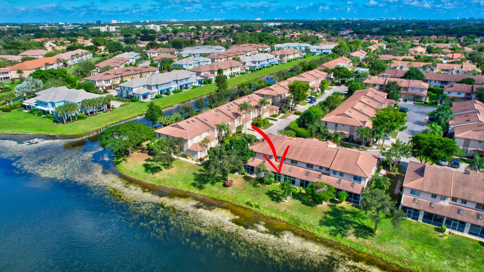 6795 Via Regina Boca Raton, FL 33433 - Photo 54 of 83 an aerial view of a house with a garden