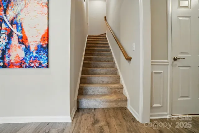a view of entryway with stairs