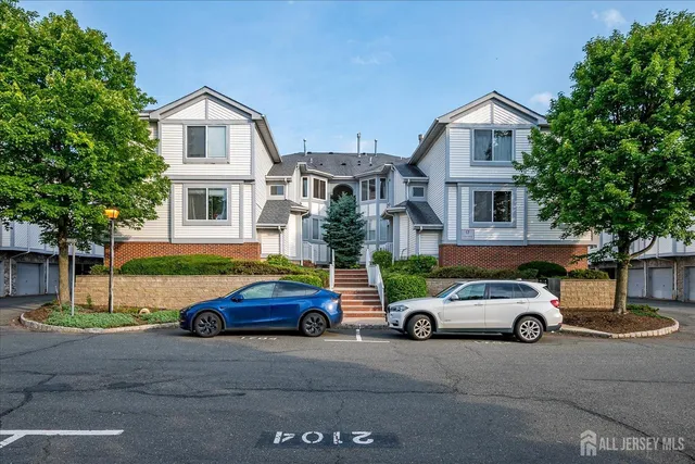 a car parked in front of a house