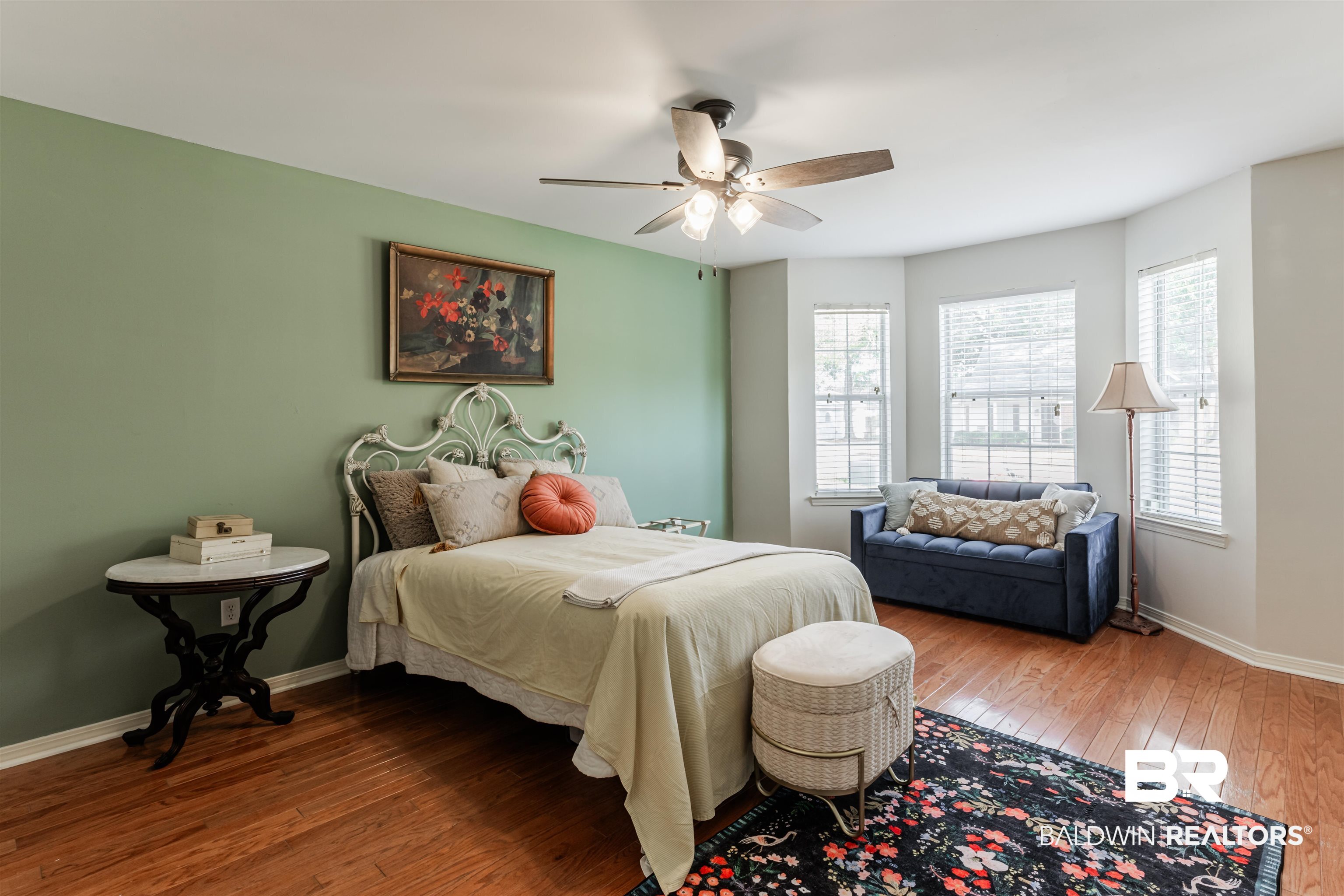 3844 Isabel Way South Mobile, AL 36693 - Photo 20 of 49 Bedroom featuring ceiling fan and wood-type flooring