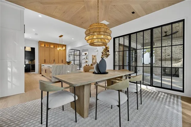 a view of a porch of a house