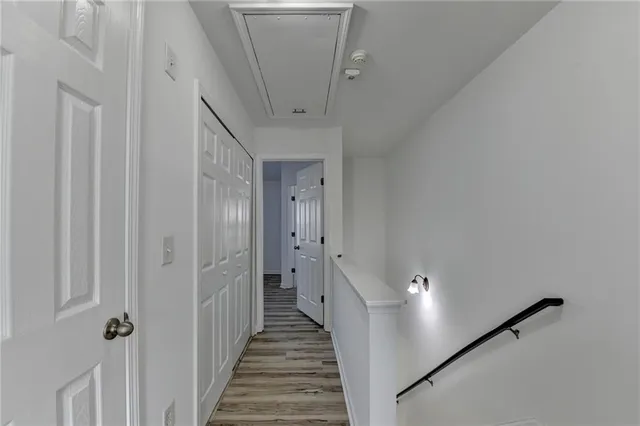 a view of a hallway with a elevator