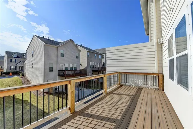 a view of a houses with a balcony