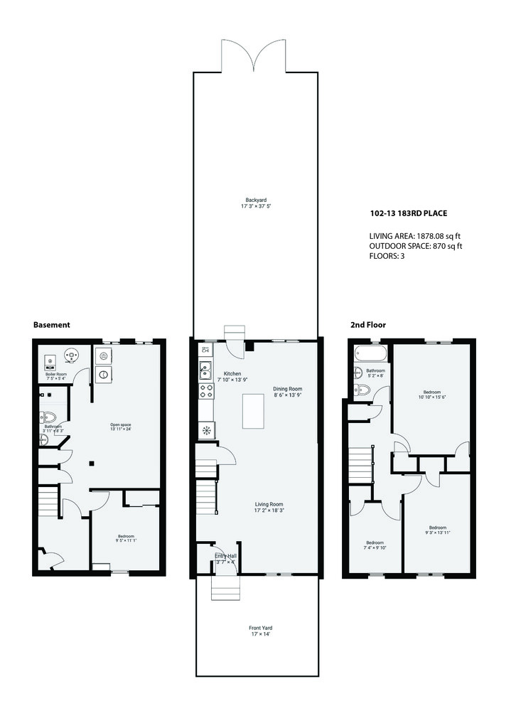 102 183rd Place Queens, NY 11423 - Photo 13 of 13 a picture of a floor plan