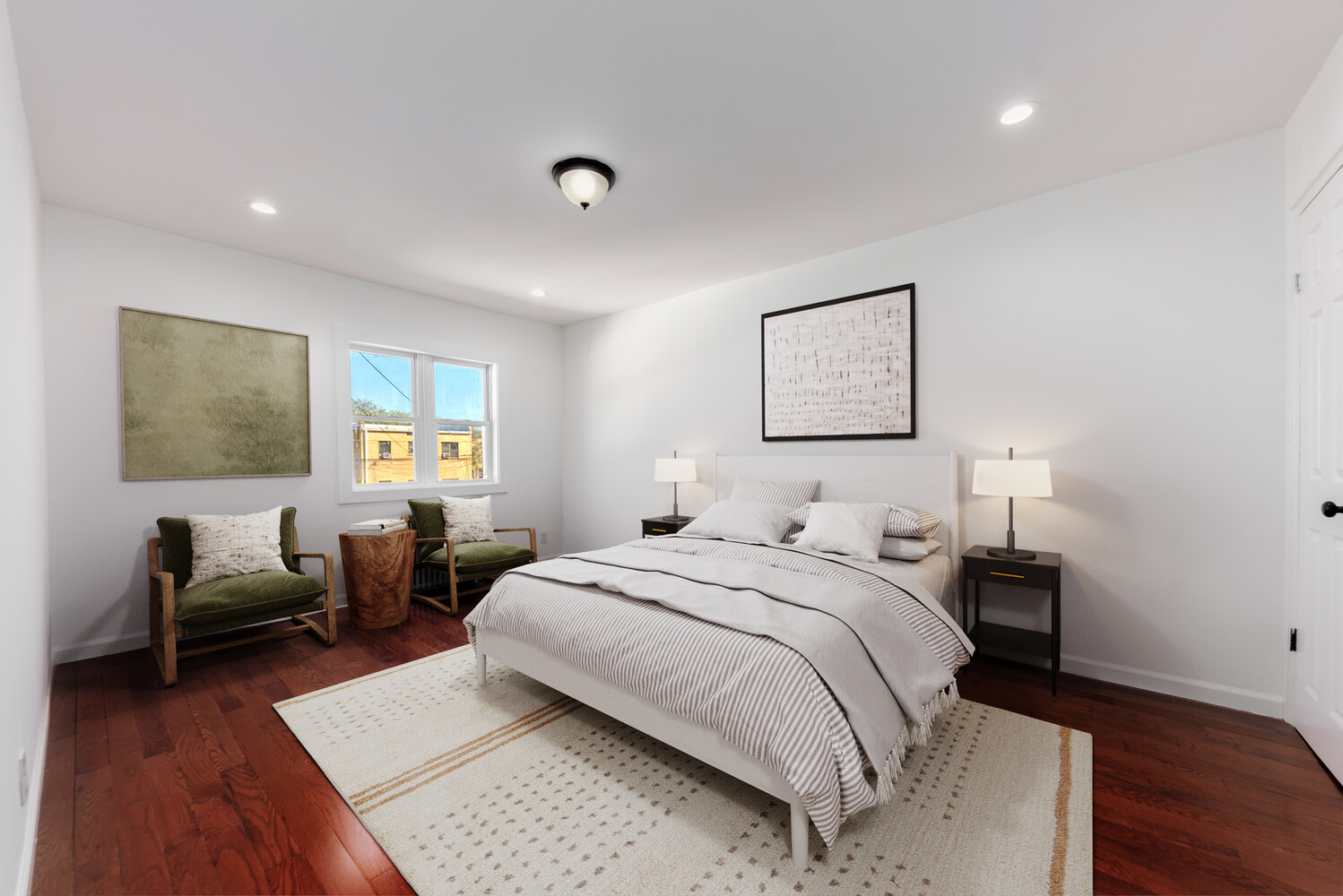 102 183rd Place Queens, NY 11423 - Photo 4 of 13 a bedroom with a bed and wooden floor